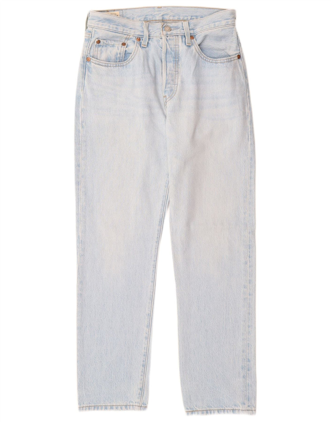 LEVI'S Dame 501 Straight Jeans W26 L28 Blå Bomuld
