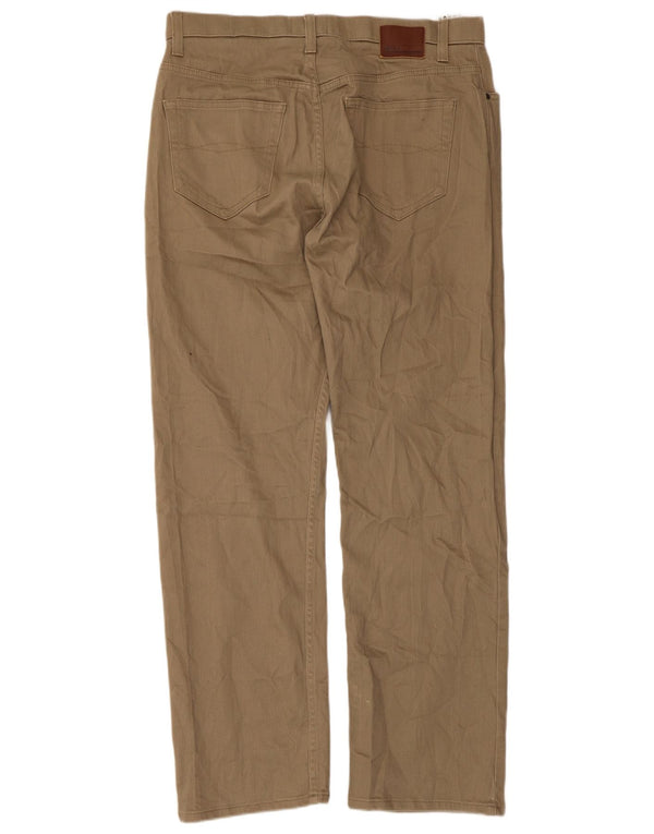 Marks & Spencer Herre Blue Harbor Straight Casual Bukser W36 L31 Beige