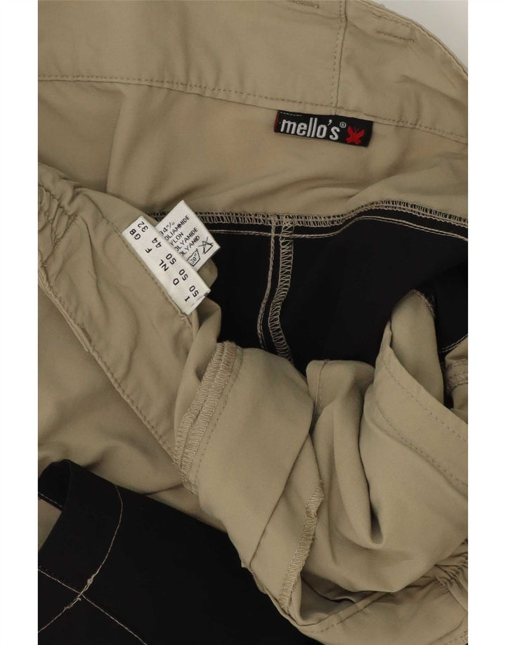 Mello's Herre Cargo Shorts W32 Medium Beige Colourblock Polyamid