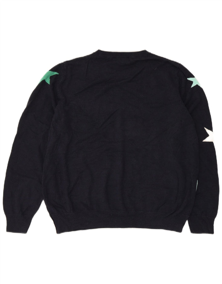 MARKS & SPENCER Dame Boat Neck Jumper Sweater UK 18 XL Navy Blue