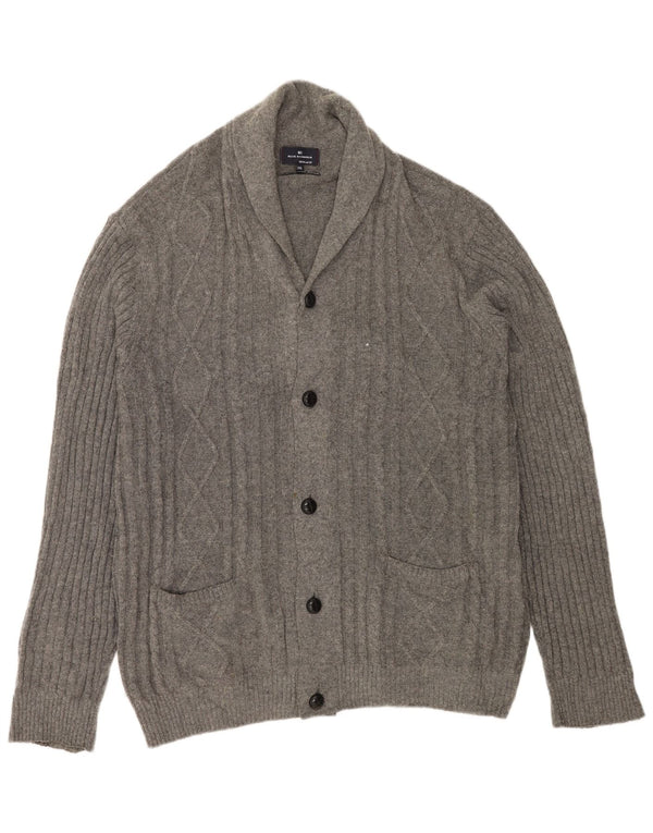 Marks & Spencer Herre Blue Harbor Cardigan Sweater 2XL Grå Flecked