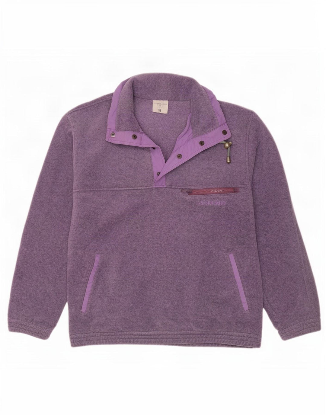 Astrolabio Herre Button Neck Fleece Jumper Medium Lilla