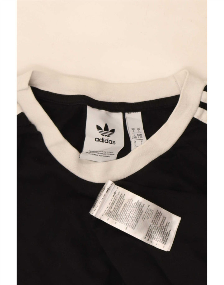 Adidas Herre Top Langærmet Stor Sort Bomuld
