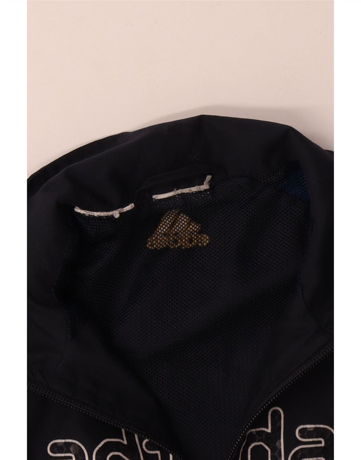 ADIDAS drenge grafisk træningsdragt topjakke 7-8 år Sort Colourblock