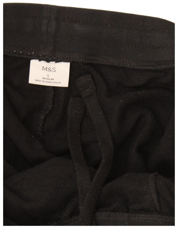 Marks & Spencer Herre Regular Tracksuit Bukser Large Black
