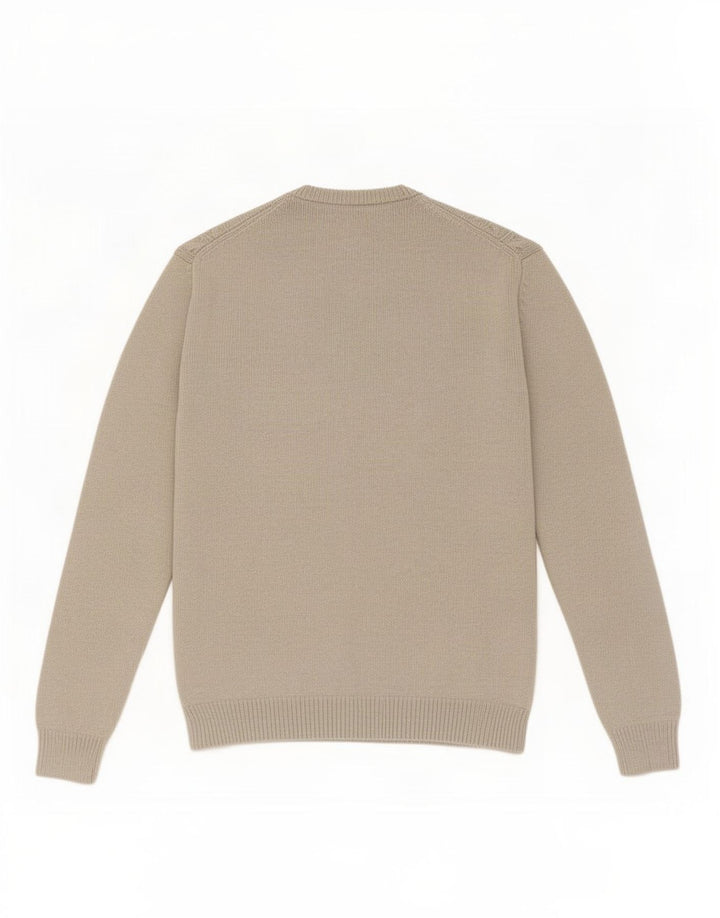 Gap Herre Crew Neck Jumper Sweater Medium Beige Bomuld