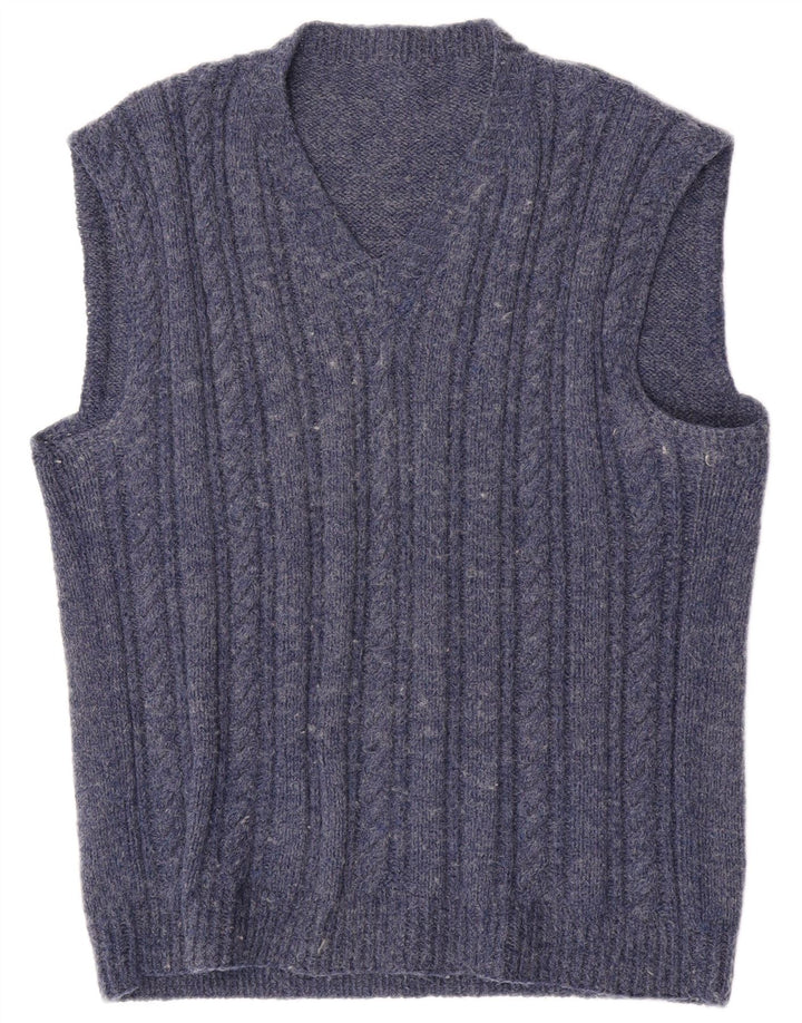 Vintage herrevest tanktop medium marineblå