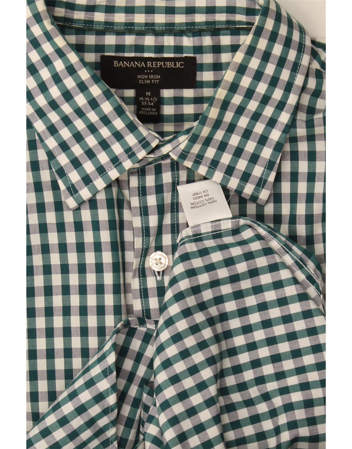 Banana Republic Herre Slim Fit Skjorte Størrelse 15 1/2 Medium Flerfarvet Ternet