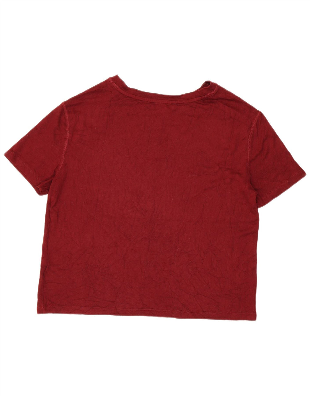 Marks & Spencer T-shirt top til kvinder UK 14 Medium Burgundy Viscose