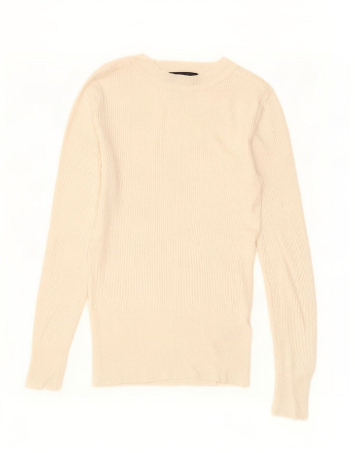 Marks & Spencer Dametop Langærmet UK 8 Small Off White Viscose