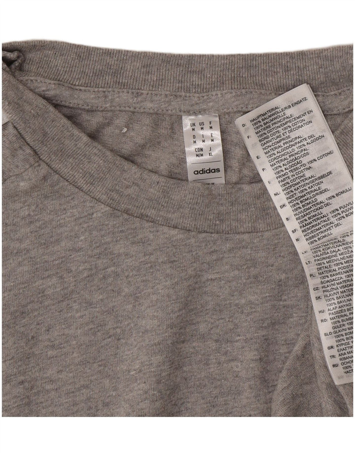 Adidas T-shirt top mellem grå bomuld til mænd