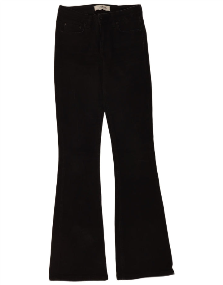 Zara Dame Flared Jeans EU 38 Small W28 L33 Sort