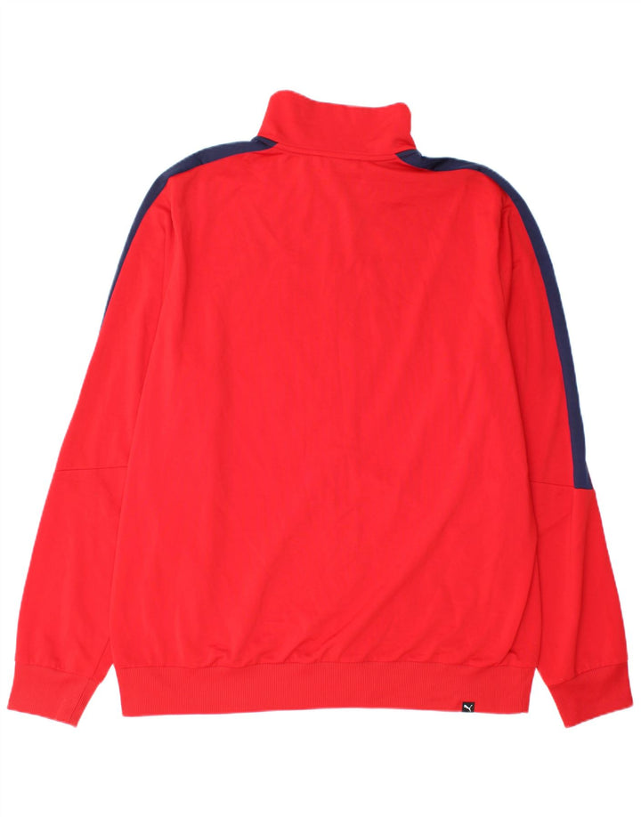 Puma Træningsdragt til mænd Topjakke XL Rød Colourblock Polyester