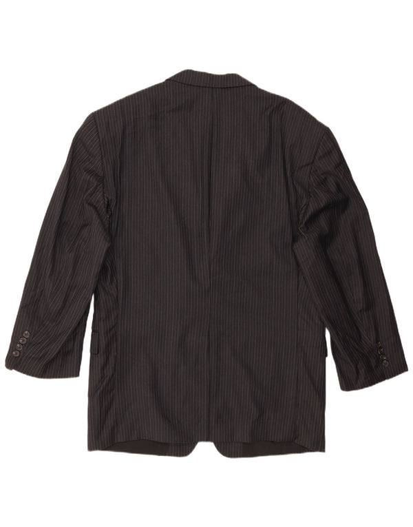 Ralph Lauren Herre 2-knaps blazerjakke UK 42 XL Sort nålestribet uld