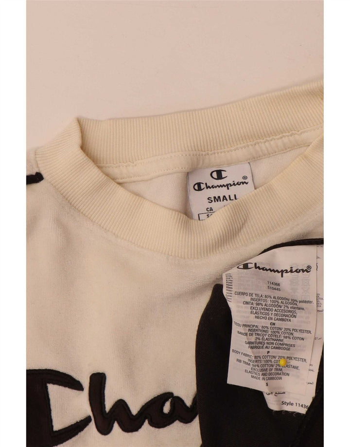 Champion Kvinder Oversized Grafisk Sweatshirt Jumper UK 10 Lille Sort