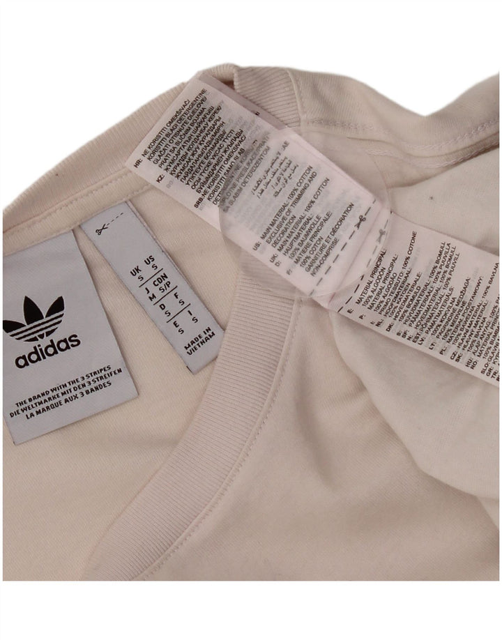Adidas Grafisk T-shirt top til mænd, lille hvid bomuld