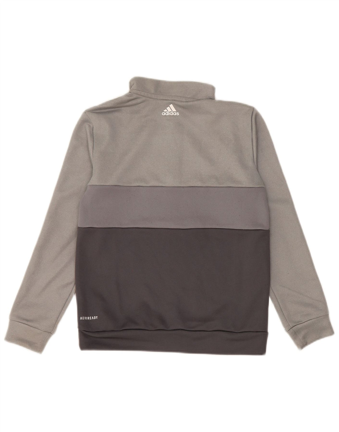 ADIDAS Boys Aeroready Graphic Sweatshirt Jumper 9-10 Years Grå