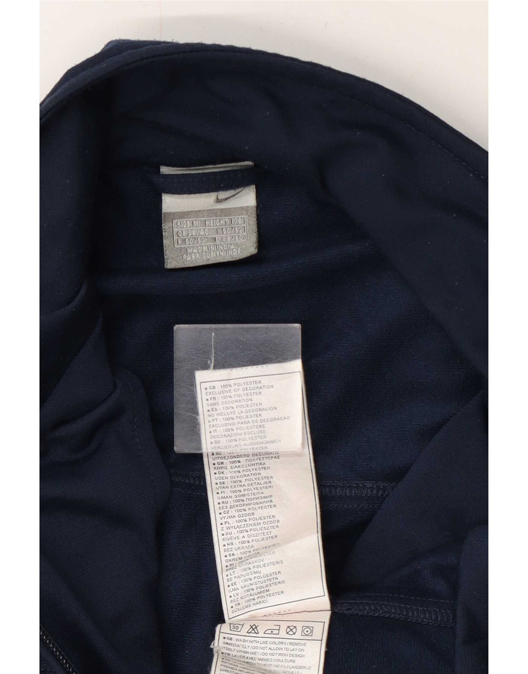 Nike Træningsdragt til mænd, topjakke UK 38/40 Medium Navy Blue Polyester
