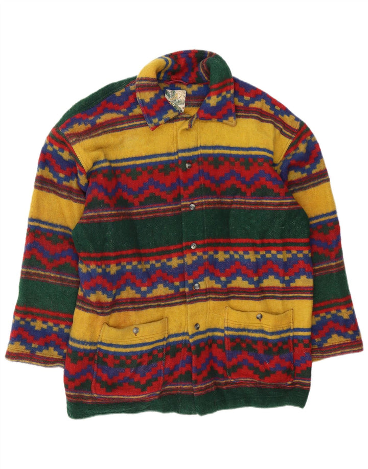 Akah Tex Herre Windbreaker Coat UK 39/40 Medium Flerfarvet Geometrisk