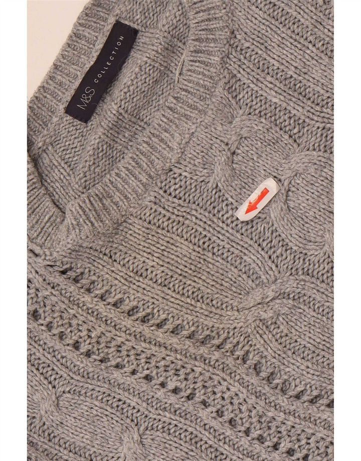 Marks & Spencer dame sweater med rund hals i overstørrelse UK 14 stor grå