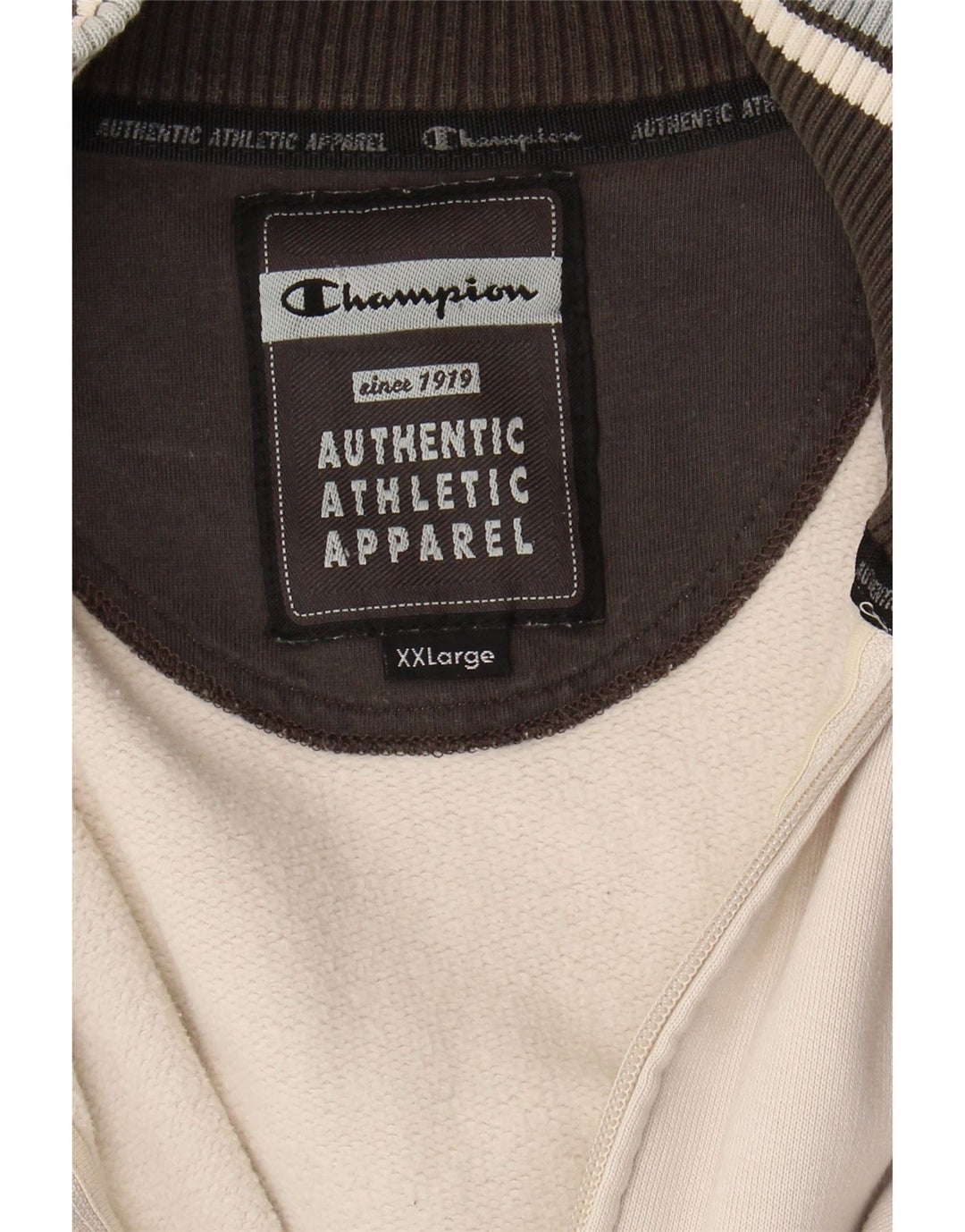 CHAMPION Mens Tracksuit Top Jacket 2XL White Colourblock Vintage Champion and Second-Hand Champion from Messina Hembry 