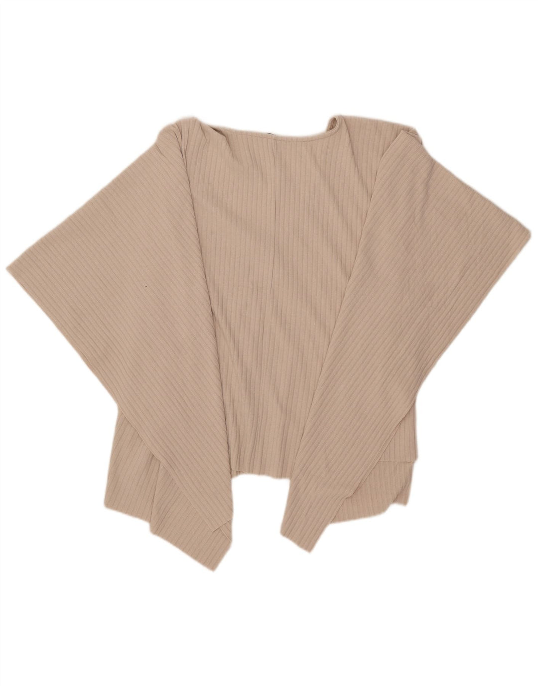 Zara Dame Asymmetrisk Poncho Bluse Top One Size Beige