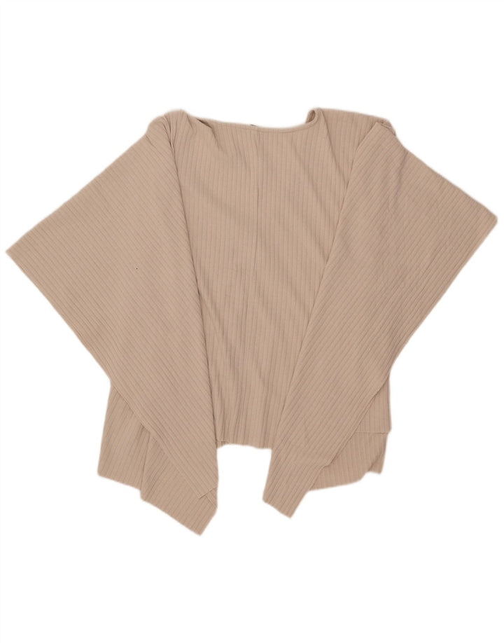 Zara Dame Asymmetrisk Poncho Bluse Top One Size Beige
