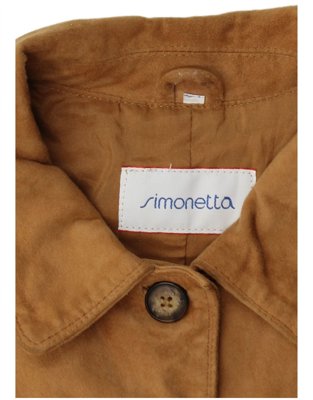 Simonetta Dame Ruskindsjakke UK 16 Large Beige Læder