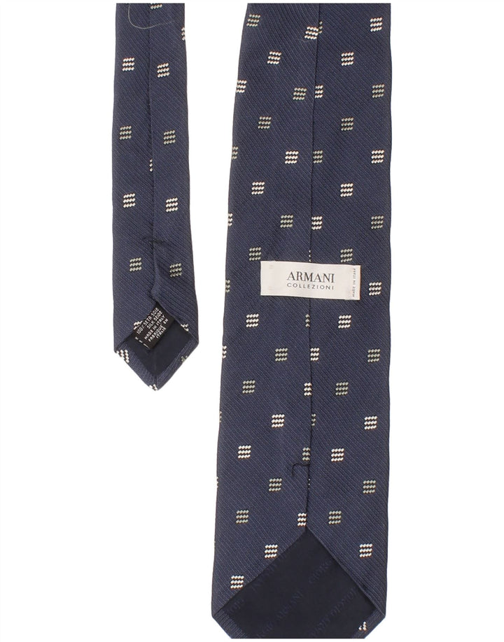 Armani Collezioni Herre slips One Size Blå Geometrisk Silke Classic