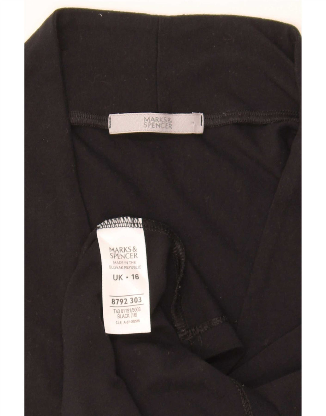 Marks & Spencer Damevest Top UK 16 Large Black Viscose