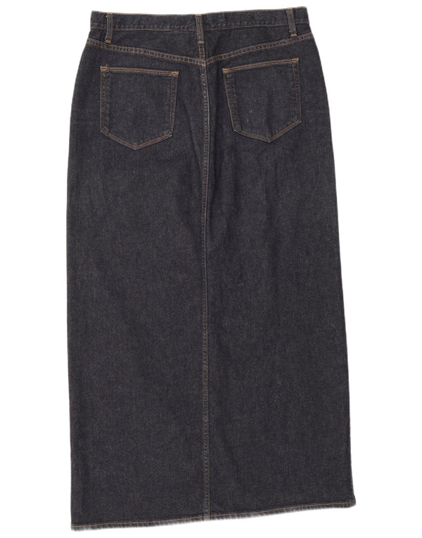Gap Dame Maxi Denim Nederdel US 12 Large W34 Navy Blue Bomuld