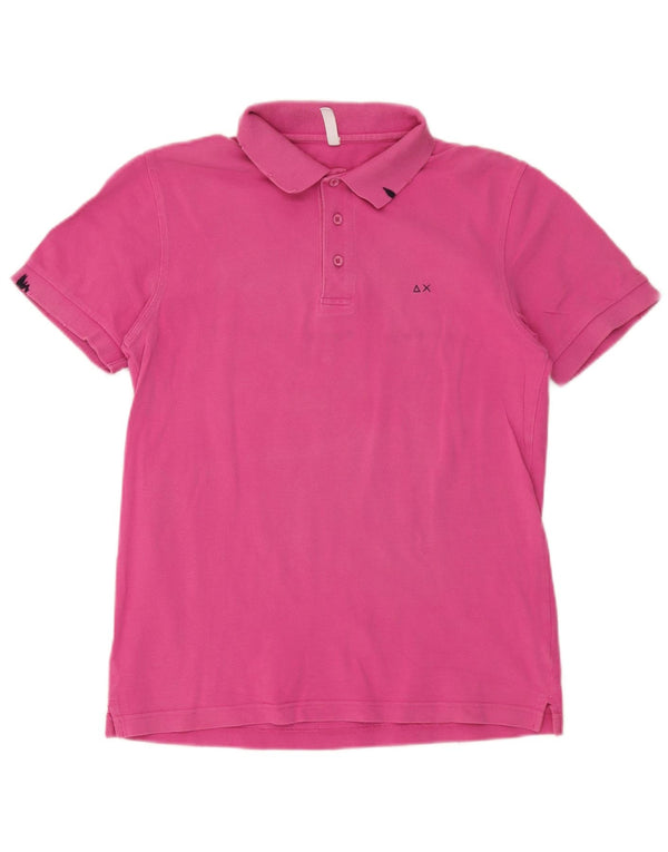 Sun68 Herre poloshirt Medium Pink Bomuld