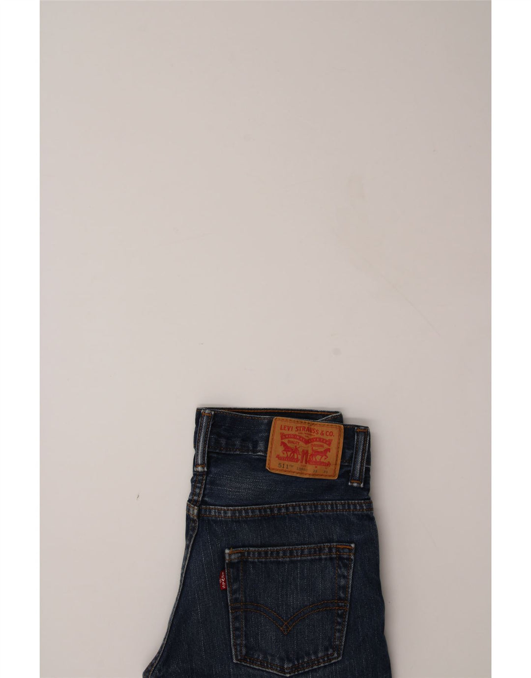 LEVI'S Boys 511 Slim Jeans 9-10 Years W25 L25 Navy Blue Cotton Vintage Levi's and Second-Hand Levi's from Messina Hembry 