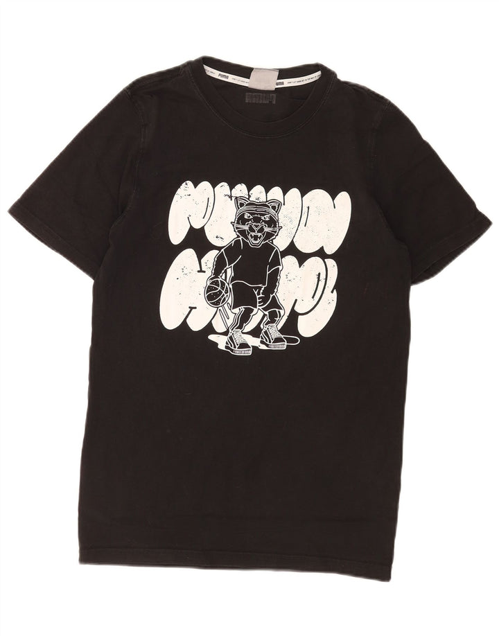Puma Herre grafisk T-shirt top lille sort bomuld