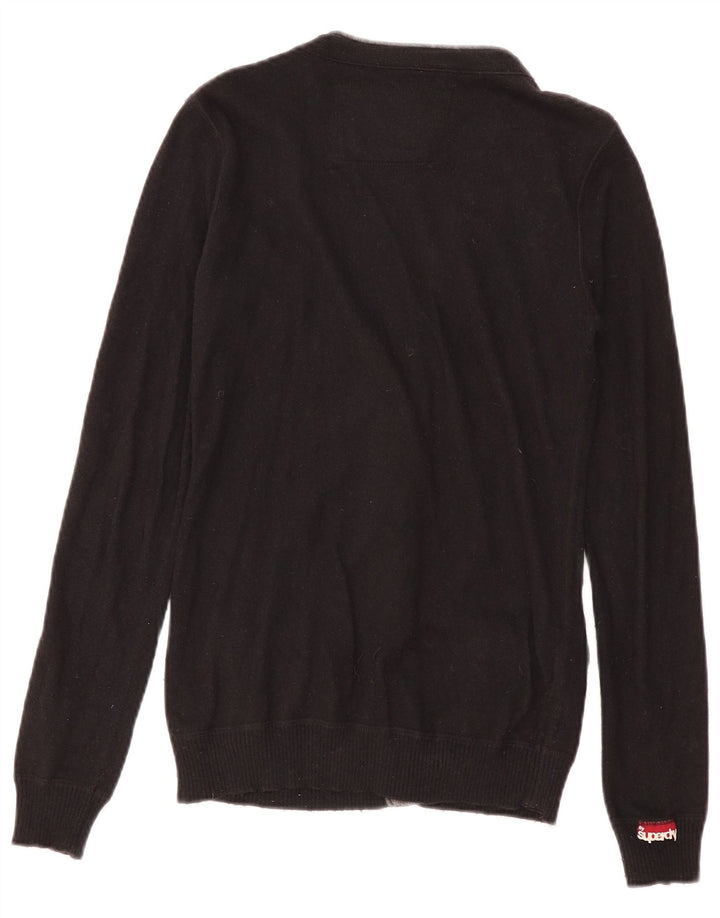 Superdry Dame Cardigan Sweater UK 10 Small Black