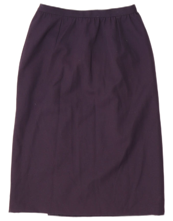 Valentino Kvinder Højtalje Wrap Nederdel IT 42 Medium W24 Navy Blue