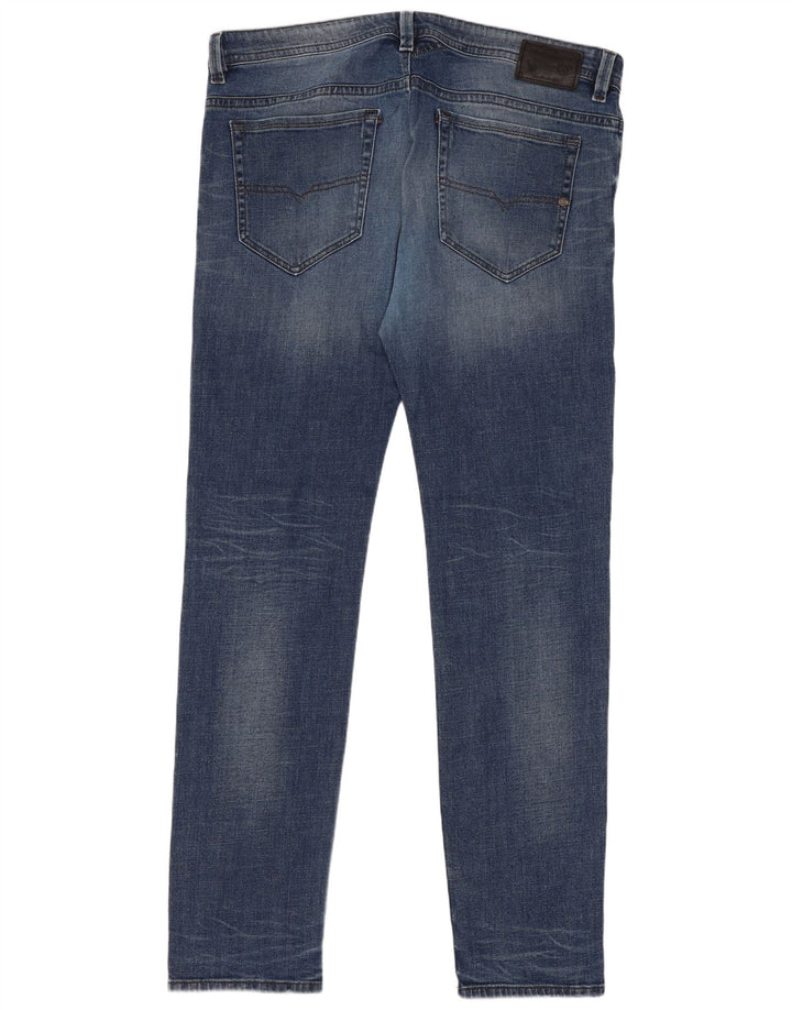 Diesel Herre Thavar Slim Jeans W38 L34 Blå Bomuld