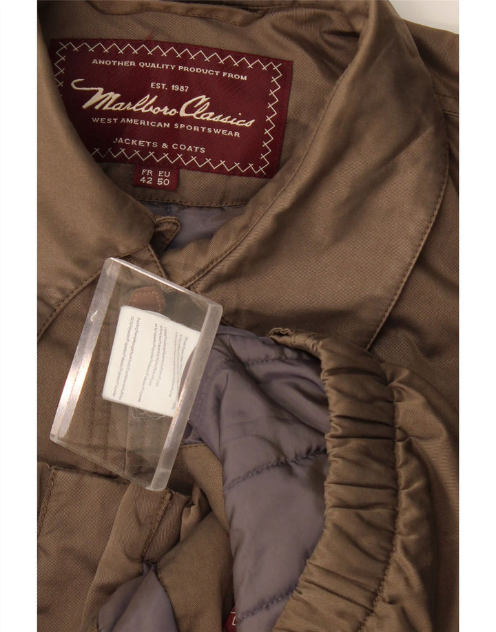 Marlboro Classics Herre Polstret Jakke IT 50 Stor Beige Bomuld