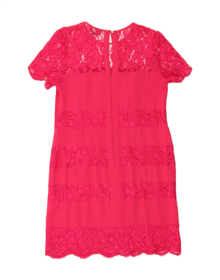 WAREHOUSE Womens Sheath Dress UK 12 Medium Pink Floral Polyester Vintage Warehouse and Second-Hand Warehouse from Messina Hembry 