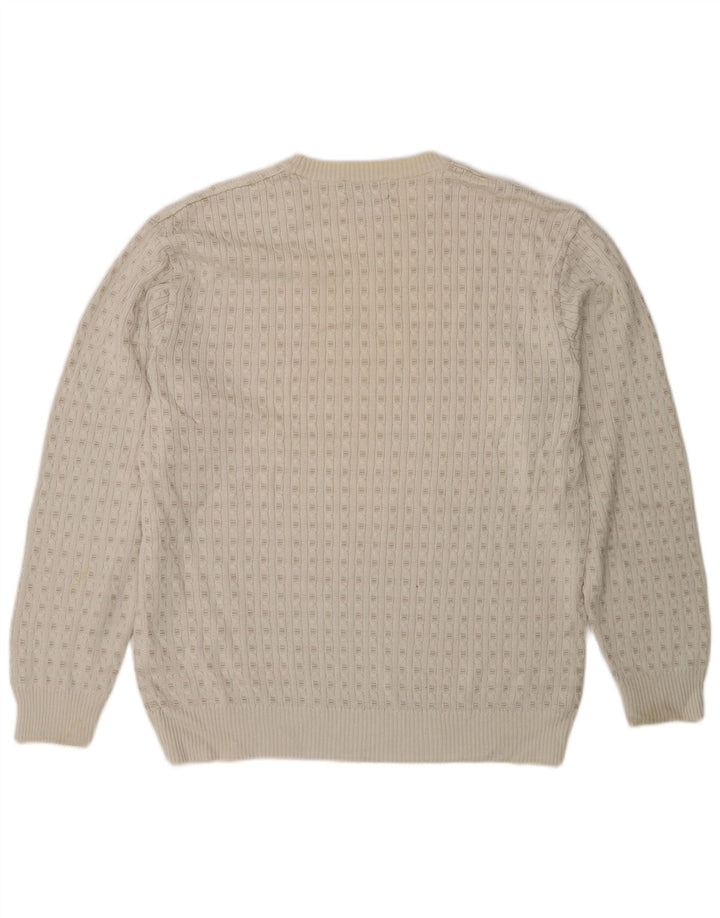 Marks & Spencer Herre sweater med rund hals, Medium Off White Akryl