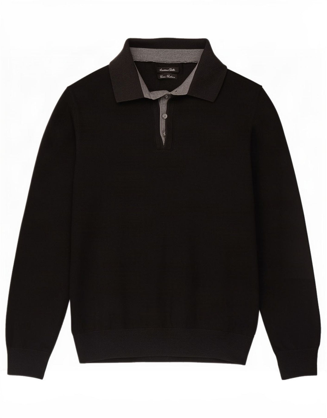 Massimo Dutti Herre Polo Neck Jumper Sweater Medium Sort