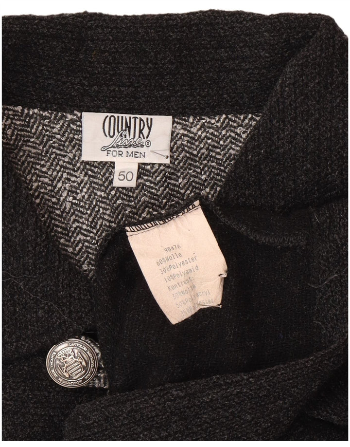 Country Herre Polo Neck Jumper Sweater IT 50 Medium Grå Uld