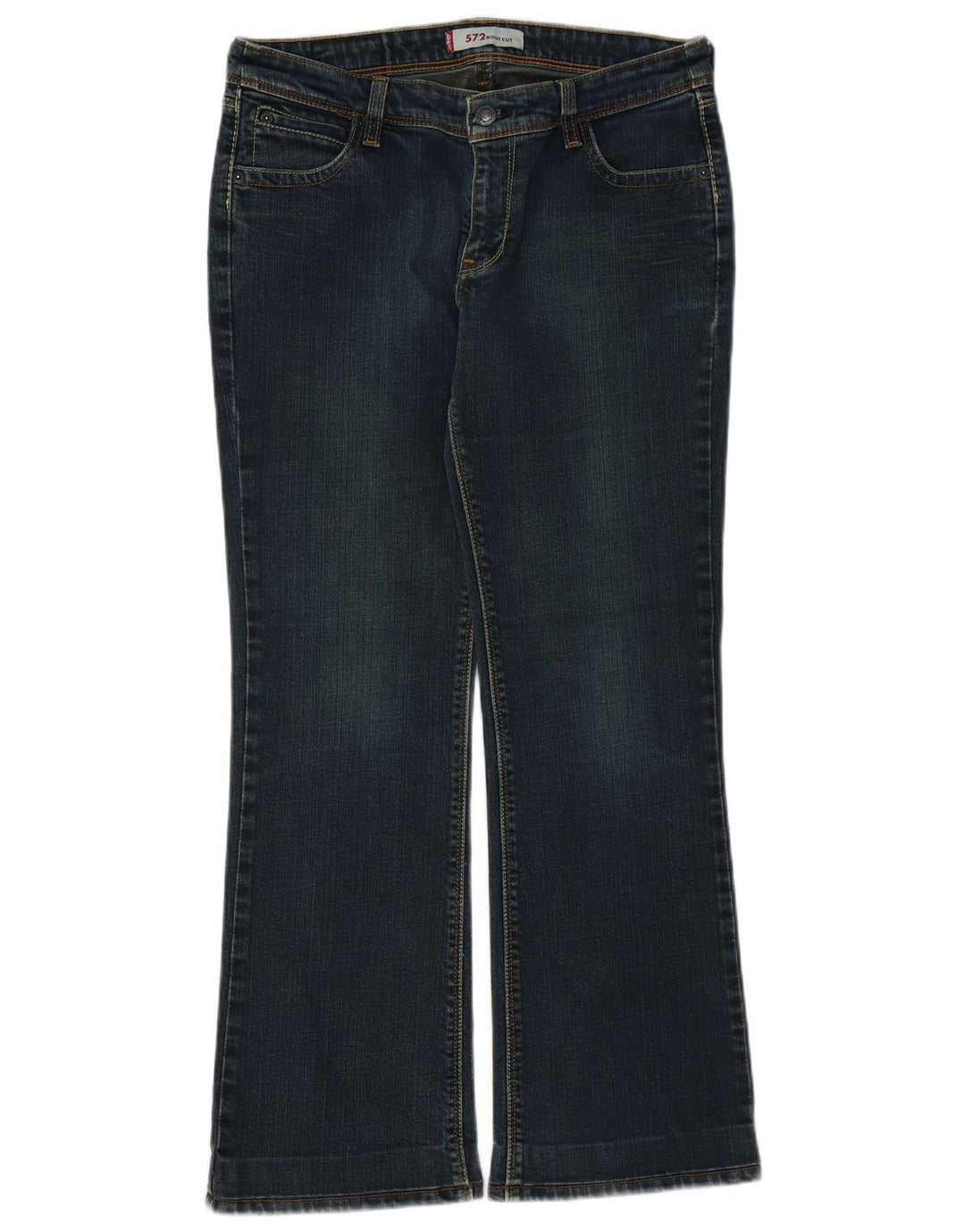 LEVI'S Dame 572 Bootcut Jeans W32 L29 Blå Bomuld