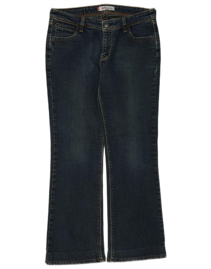 LEVI'S Dame 572 Bootcut Jeans W32 L29 Blå Bomuld