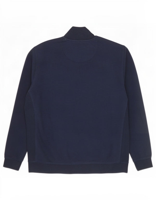 Penguin Herre Zip Neck Sweatshirt Jumper 2XL Navy Blue Bomuld