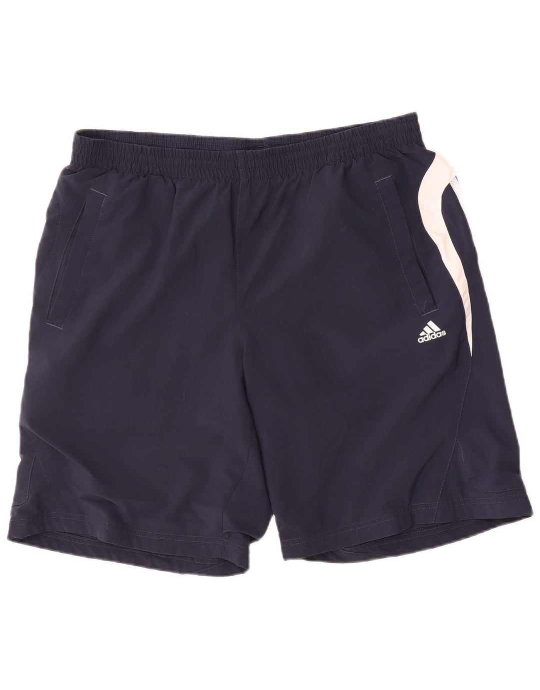 Adidas Herre Climalite Sportshorts Large Navy Blue Colourblock Polyester