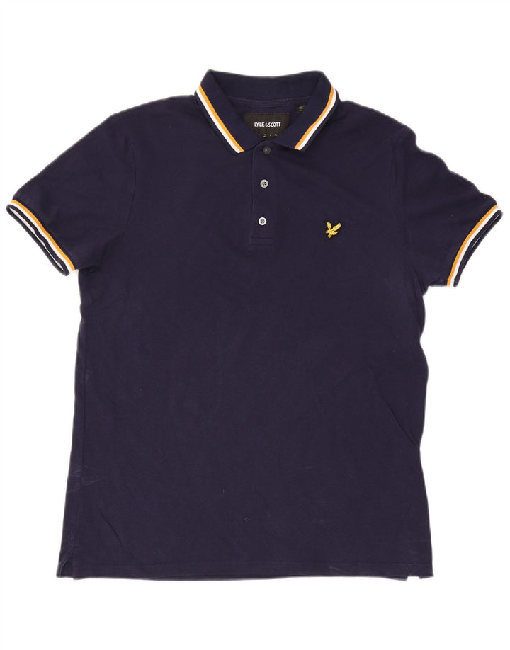 Lyle & Scott herre poloshirt Medium marineblå bomuld