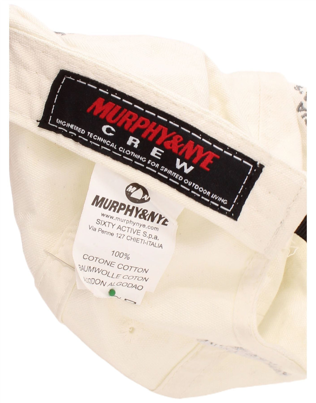Murphy & Nye Herre grafisk baseballkasket One Size hvid bomuld
