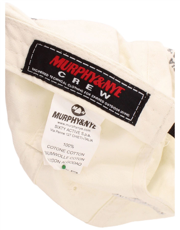 Murphy & Nye Herre grafisk baseballkasket One Size hvid bomuld