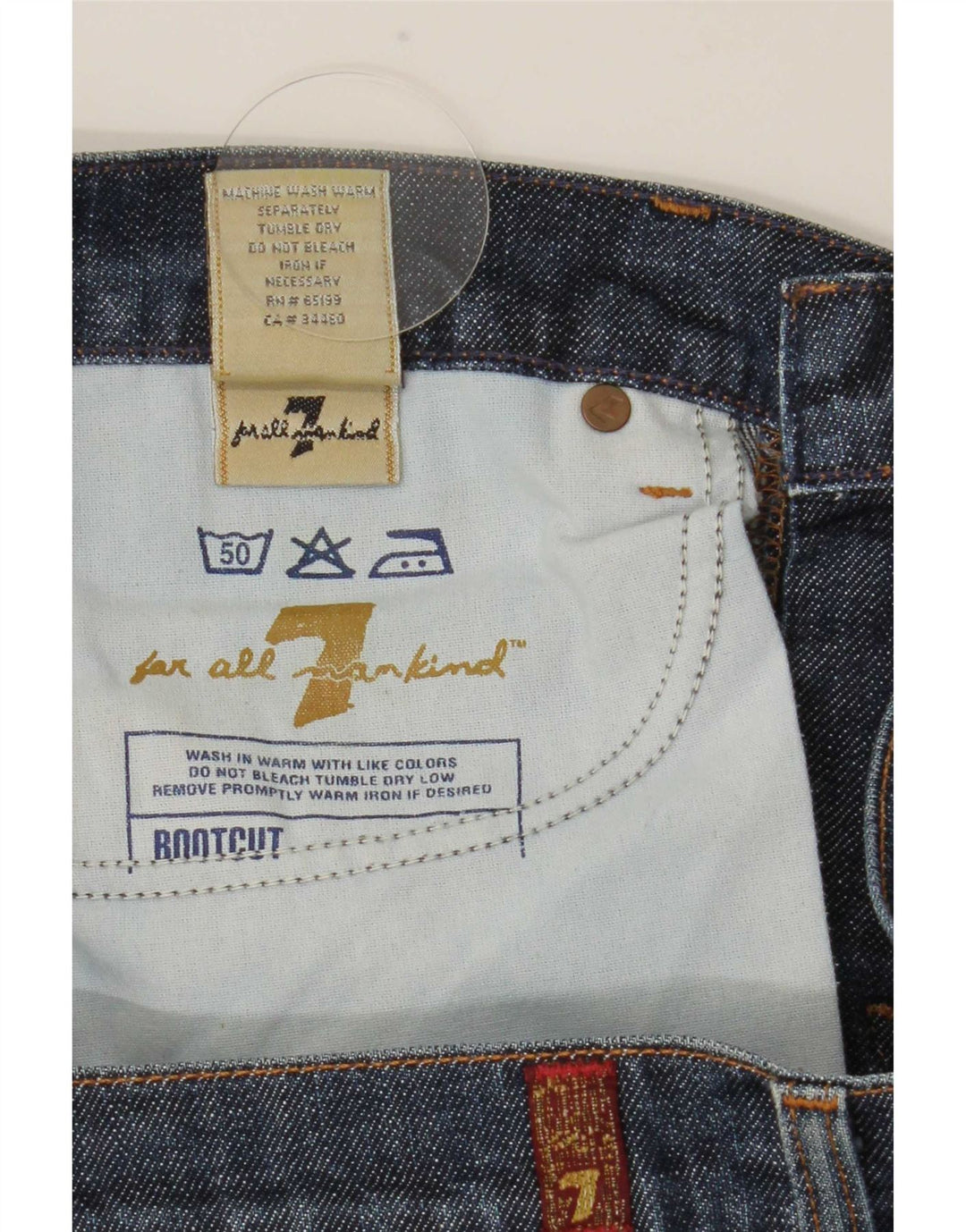7 For All Mankind Dame Bootcut Jeans W29 L32 Blå Bomuld